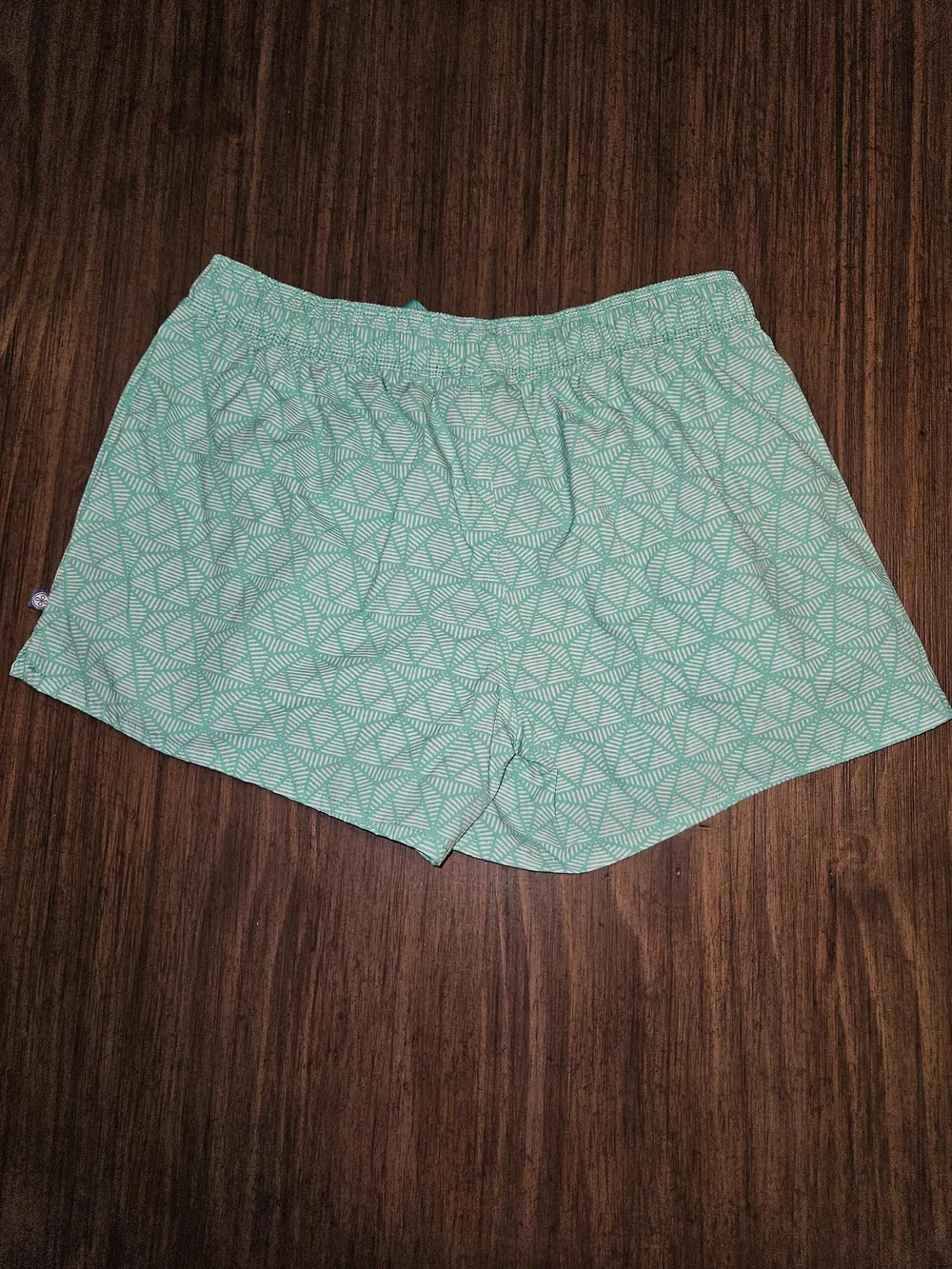 Lauren James Mint Geometric Athletic Shorts